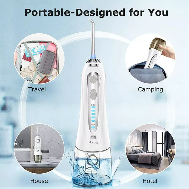 Oral-B Oral B Cordless Water Flosser Dental Oral Irrigator Teeth Cleaner Floss 5 Tip - DIY Version White-5 Nozzles