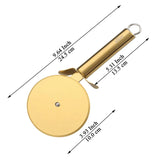 Berglander Pizza Wheel, Gold Titanium Plating Stainless Steel Pizza Cutter, Super Sharp Pizza Slicer With Titanium Gold Plating, Pastry Cutter, Easy to Clean And Stored