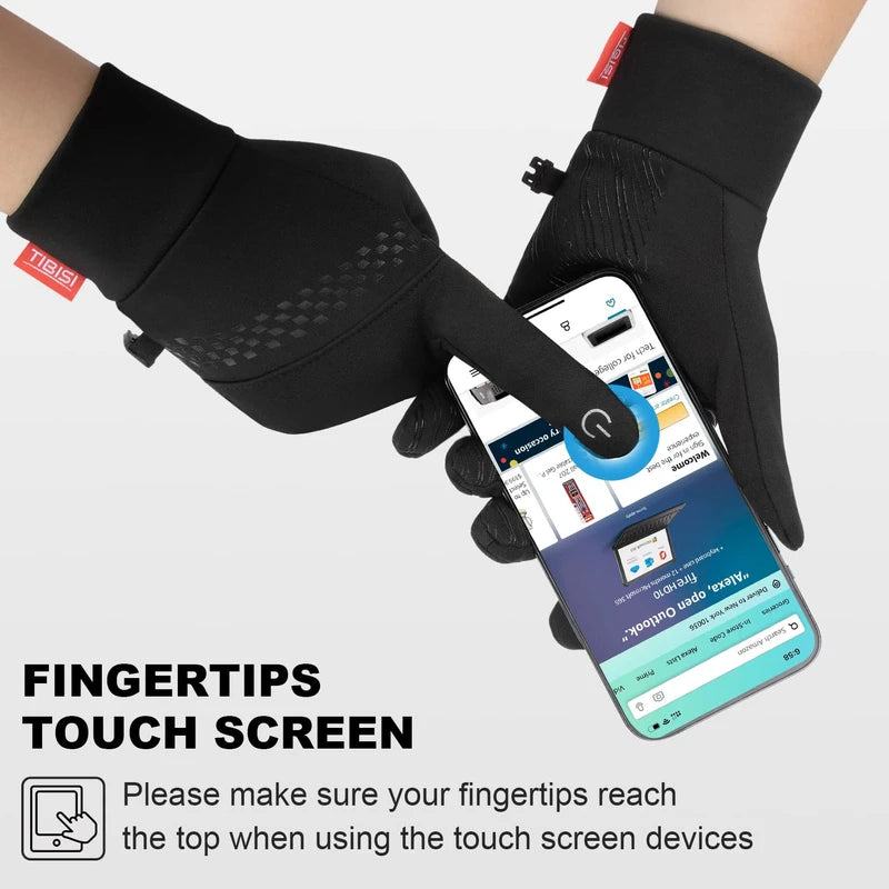 AOPREL Handschoenen voor dames en heren, winddichte en touchscreen-loophandschoenen met warme winddicht, fietshandschoenen met antislip, sporthandschoenen voor fietsen, wandelen, hardlopen en AOPREL Handschoenen voor dames en heren, winddichte en touchscreen-loophandschoenen met warme winddicht, fietshandschoenen met antislip, sporthandschoenen voor fietsen, wandelen, hardlopen en