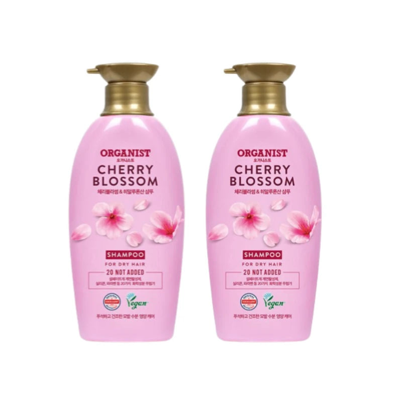 Organist Cherry Blossom Moisture Nutrition Shampoo (Vegan) 500ml x 2 / 오가니스트 체리블라썸 수분영양 샴푸(비건) 500ml 2개