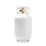 Flame King YSN10LB 11 lb Steel Propane Tank Cylinder with Type 1 Overflow Protection Device Valve, Great for Camping, Fire Pits, Heaters, Grills, Overlanding, White
