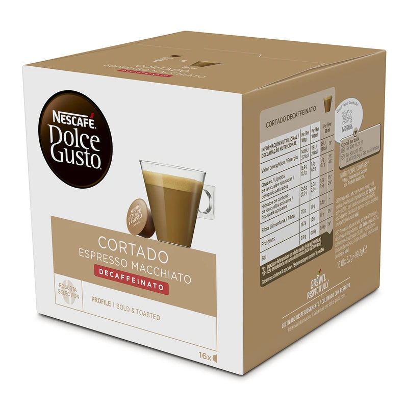CafÃ© Descafeinado Cortado Dolce Gusto 16 Caps