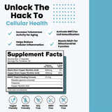 HPN Supplements NAD3 NAD+ Booster | Value Size 2 Month Supply | Clinically Proven & Independently Tested - Metabolic Repair | 311 mg per Serving - 120 Capsules