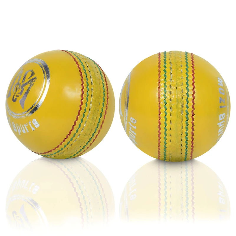 Indoor Leather Cricket Ball - Senior Standard Size Original Seams Machine Stitched Weight 114gm Cricket Balls (1)
