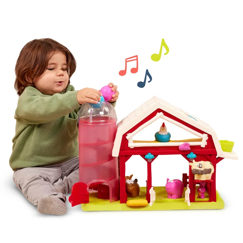 B. toys- Musical Fun Farm- Pretend Play- Interactive Toy Barn – Farm Animals – Red Barn with Lights & Sounds – Musical Farm Toys for Kids – 2 Years +