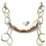 Formay SS 175844 Sliding gag, Mule bit 6" copper bicycle chain mouth, western