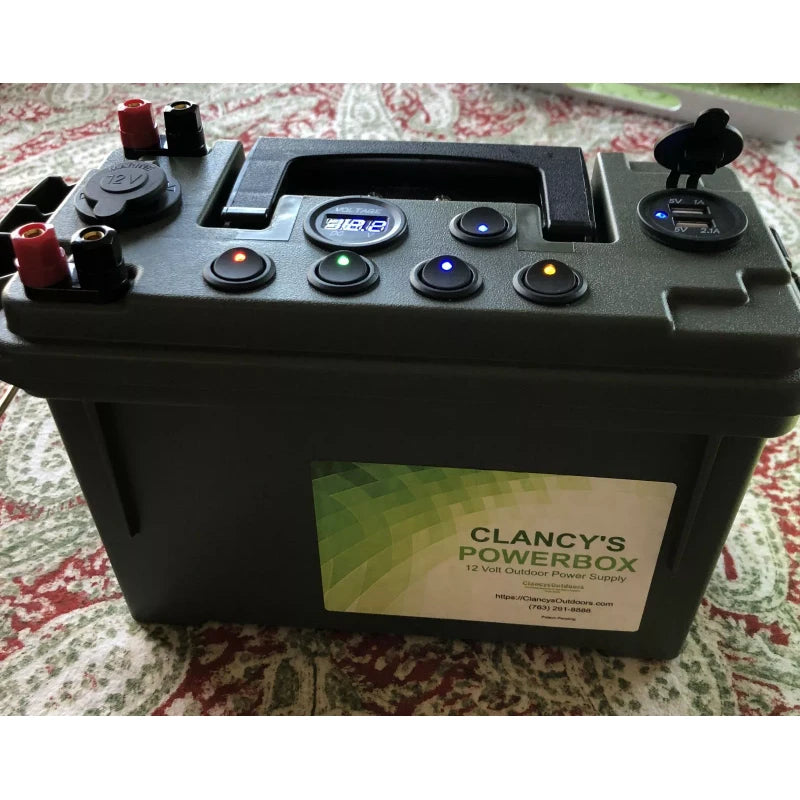 Clancy's PowerBox 12 volt power supply ice fishing camping hunting kayaking