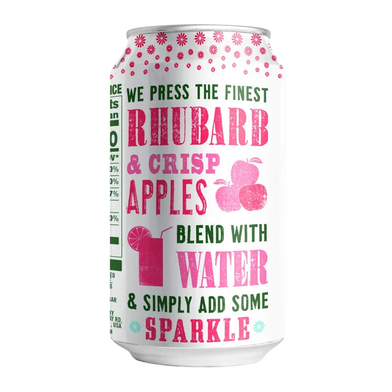 Cawston Press Sparkling Water, Rhubarb & Crisp Apple, 11 Fl Oz (Pack of 4)