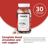 nooro Vital Flow Advanced Blood Circulation Supplement with Nitric Oxide Boost, Vitamin D3, Magnesium, Probiotic Blend, Veins Support Non-GMO and Gluten Free 120 Capsules