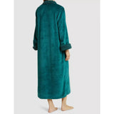 Natori $140 Natori Women's Green Plush Sherpa Zip Caftan Lounge Robe Size Medium