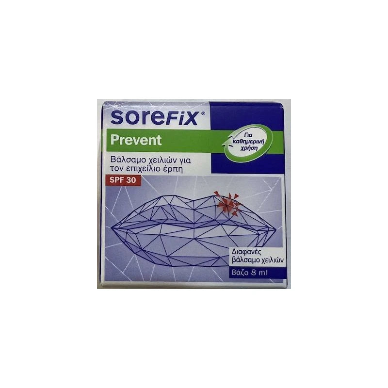 Sorefix Prevent Lip Balm SPF30 For Herpes, 8ml