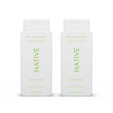 Native Body Wash Contains Naturally Derived Ingredients | For Women & Men, Sulfate, Paraben, & Dye Free Leaving Skin Soft and Hydrating |Key Lime & Sugar 18 oz - 2 Pk