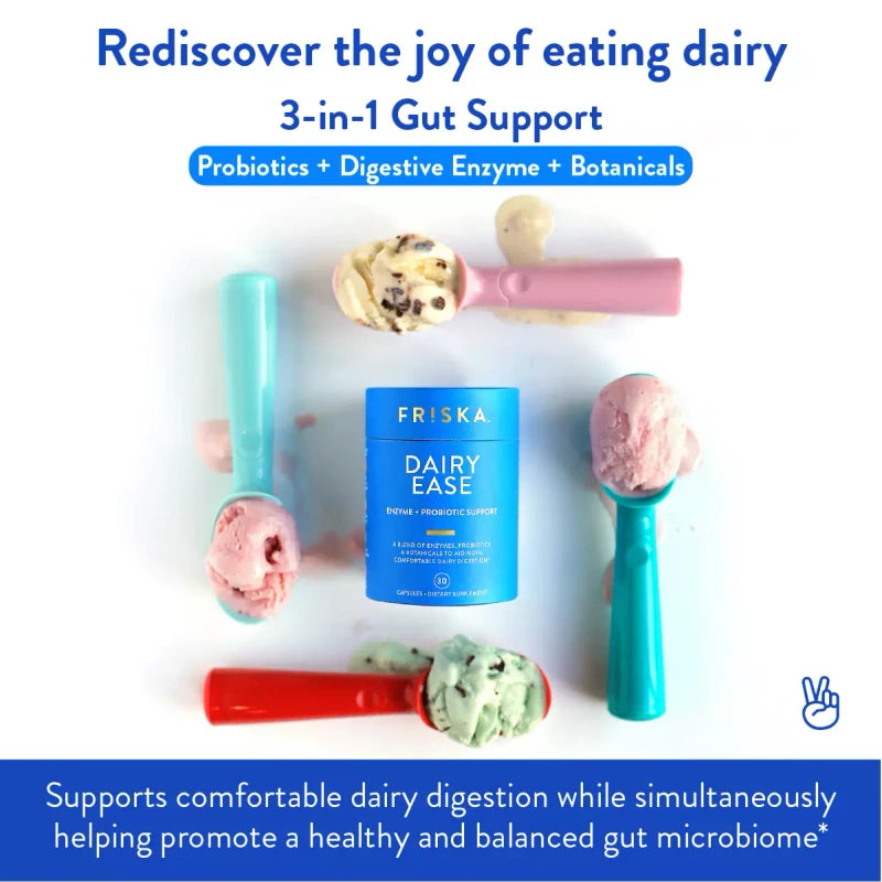 FR!SKA FRISKA Dairy Ease Natural Lactose Intolerance Relief & Support | 30ct