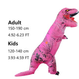 Bemuiz Funny Inflatable Dinosaur Costume for Kids,Blow Up Dinosaur Costume for Halloween Cosplay Party （3.9-4.9ft）