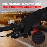 Dr.warm Heated Gloves Liners for Men and Women, Anti-Slip Touch Screen Rechargeable Heated Gloves Electric Hand Warmers for Cycling, Hiking Skiing, Ice Fishing (Black, Small)