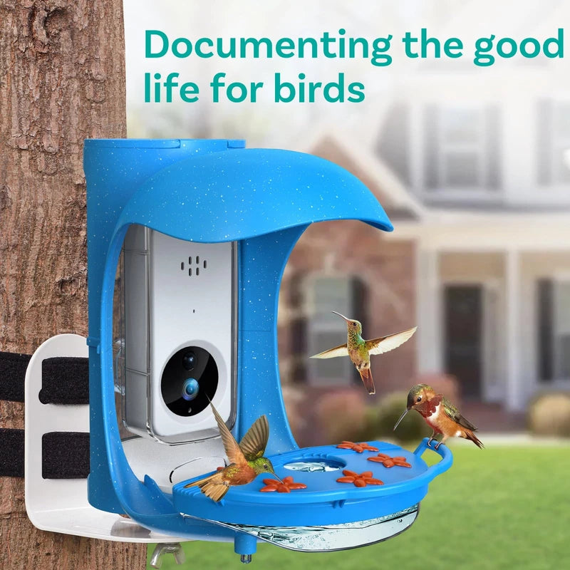 BirdDock Hummingbird Feeder Accessories, Plastic Hummingbird Feeder for Outdoors, Bird Feeder with 6 Feeding Ports, Ideal Gift for Hummingbird Lovers