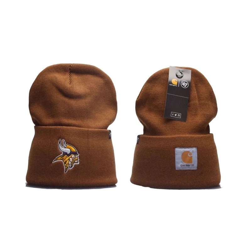Carhartt '47 Beanie Minnesota Vikings Adult Knit Hat Cap NWT OSFA Brown Outdoor