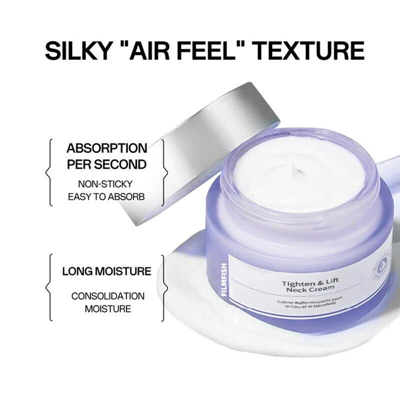 FILMFISH Anti-Aging Neck Firming Cream for Wrinkles, Tightening, Lifting, Even Skin Tone
