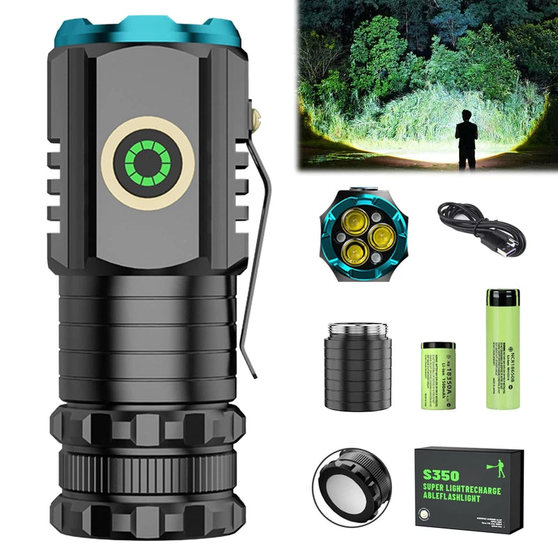 MADGININE Blitron High Powered Torches Blitron Torch Blitron Flash Light Torch Camping Pocket Torches LED Super Bright Rechargeable Long-Lasting & Waterproof Flashlight for Camping Travel Hiking Kids
