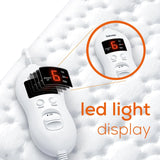 Beurer Beurer UWB55 Heated Underblanket | Electric Blanket with Super Soft Fleece - Personal Heating Pad Warmer with 8 Temperature Settings, Auto Shut-Off and Overheat Safety Features