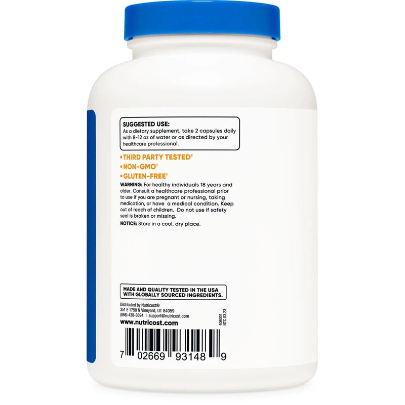 Nutricost Fenugreek Seed 1350mg, 240 Capsules (2 Bottles) - Gluten Free, Non-GMO, 675mg Per Capsule