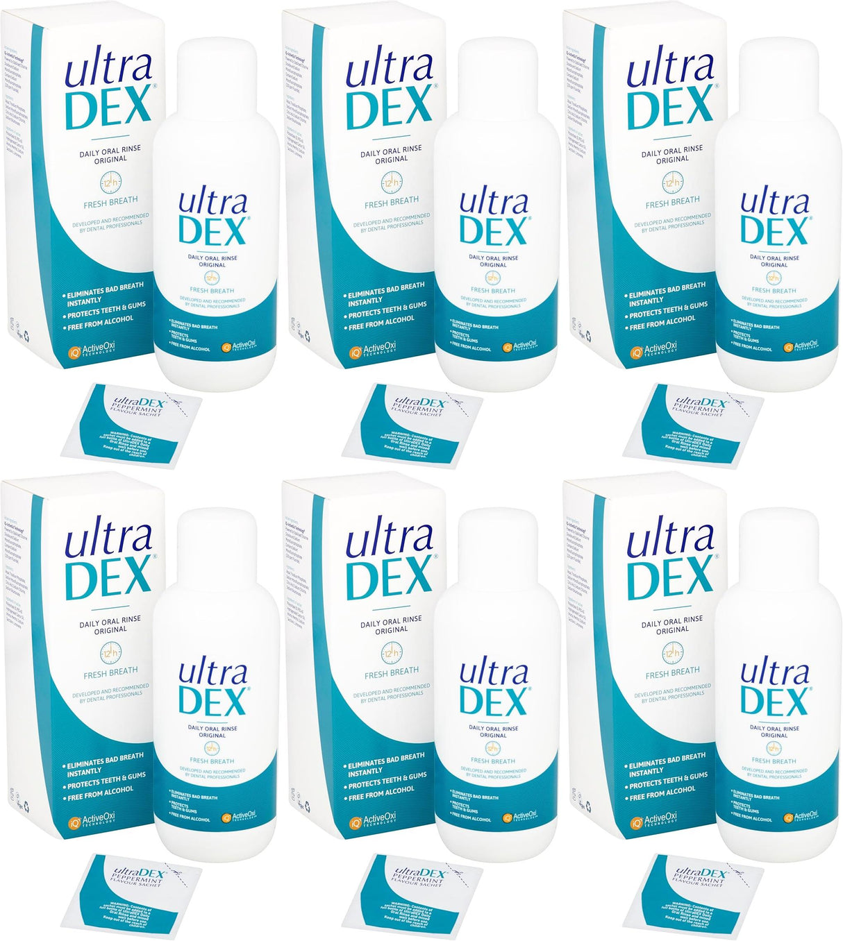 6 x UltraDex Daily Oral Rinse 250ml