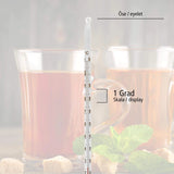 Lantelme Tea Thermometer Glass 24 cm up to Temperature Range up to 110 °C Degrees Analogue for Tea Water Tea Thermometer Also for Green Tea Fruit Tea Herbal Tea and Black Tea Food Tea Preparation