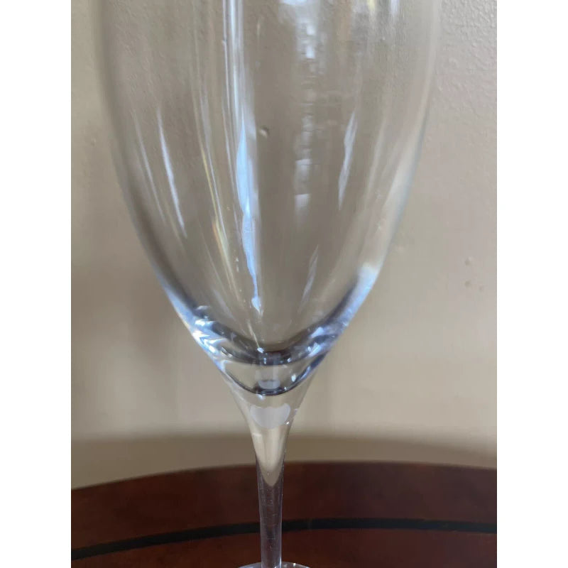 Dom Perignon Signed DOM PERIGNON Crystal Etched SHIELD LOGO 9 1/8" CHAMPAGNE FLUTES Set Of 2