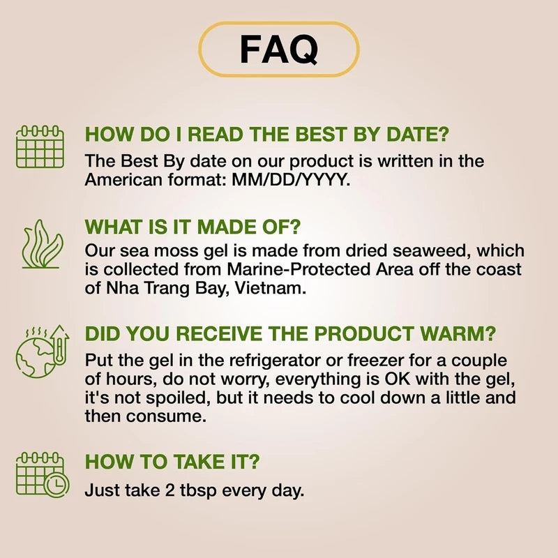 Organic Blue Spirulina Sea Moss Gel – Raw Irish Sea Moss Superfood (16 Fl Oz, Made in the USA)