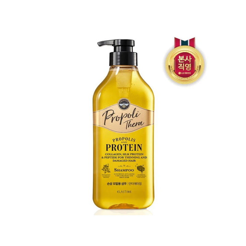 Elastin [LG Household &amp; Health Care] Elastin Propolithera Shampoo for Weak Hair 500ml (+Propolite, ES Propolithera Shampoo_Weak 500mL_AL / 엘라스틴 [LG생활건강] 엘라스틴 프로폴리테라 힘없는모발용 샴푸 500ml (+프로폴리테, ES 프로폴리테라 샴푸_힘없는 500mL_AL