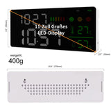5-in-1 Decibel Meter Wall Mounted DB Meter Sound Level Meter 30-130dB 11 Inch Large LED Display Noise, Time, Temperature & Humidity Meter for Home (Db Meter 2000 mAh)