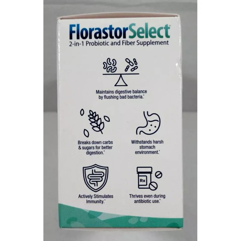Florastor Select Gut Boost Daily Probiotic Men & Women 30 Veg Capsule 07/25 NEW