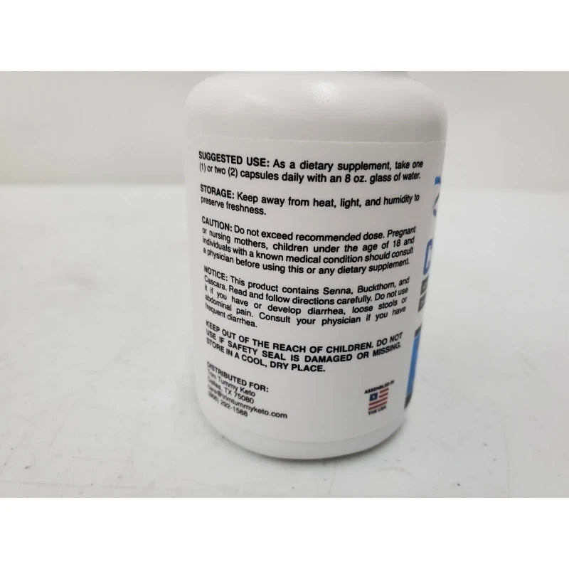 Keto TRIM TUMMY KETO CLEANSE ADVANCE FORMULA FOR DIGESTIVE AID 500MG 60cap  EXP 10/25