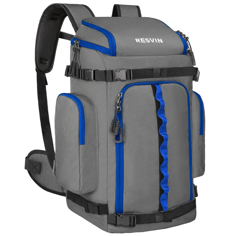 RESVIN Ski Boot Bag, 60L Durable Travel Backpack, 1680D Nylon Waterproof Snowboard Boot Bag, Skiing and Snowboarding Travel Luggage for Helmet, Goggles, Gloves, Outerwear & Accessories