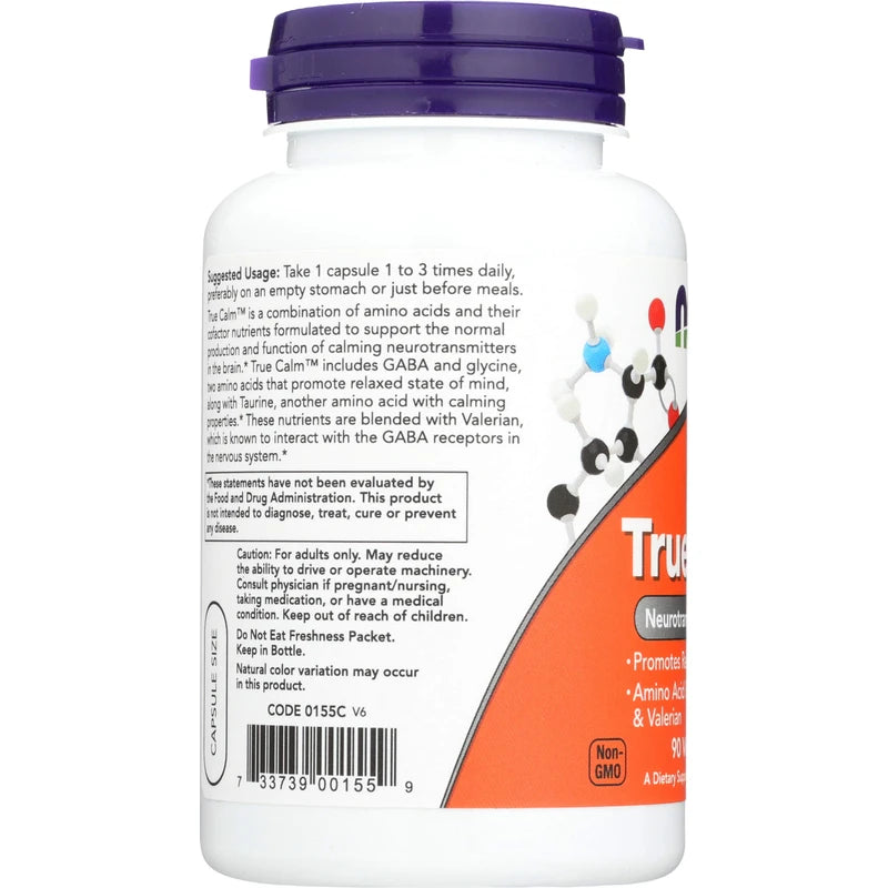 NOW Foods Now Foods True Calm(tm) Amino Relaxer 90 Caps ( two-pack)