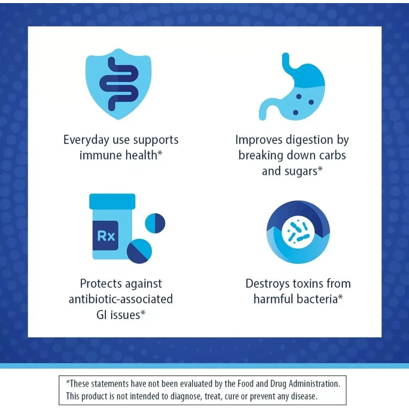 Florastor 250 mg Daily Probiotic Supplement - 100 Vegetarian Capsules