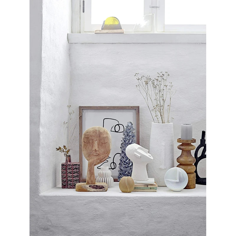 Bloomingville 82047448 Stoneware Vase 11.5 cm x 11.5 cm x 14 cm White