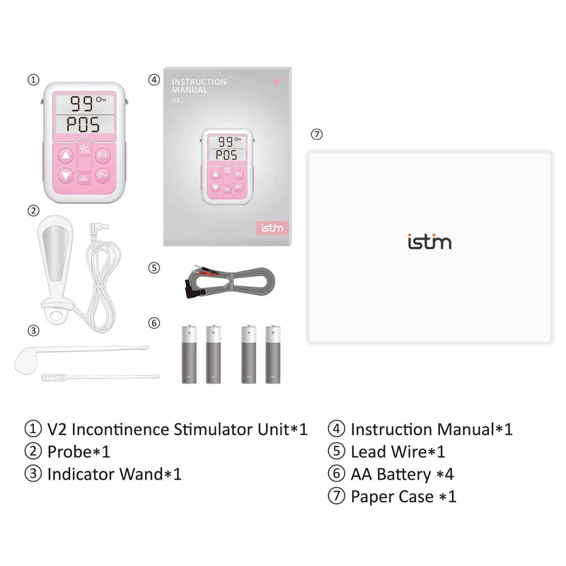 iStim V2 Kegel Exerciser Incontinence Stimulator with Probe for Bladder Control and Pelvic Floor Exercise for Women Electrical Muscle Stimulator (EMS)