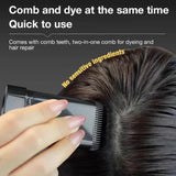 Safe and Convenient Comb Hair Dye, Hair Concealer Combing Hair, Donb Portable Hair Colouring Comb, Waterproof and Sweat-Proof Hair Dye Comb, Convenient Comb Hair Dye for Quick Touch-Ups (Black, 2pcs)