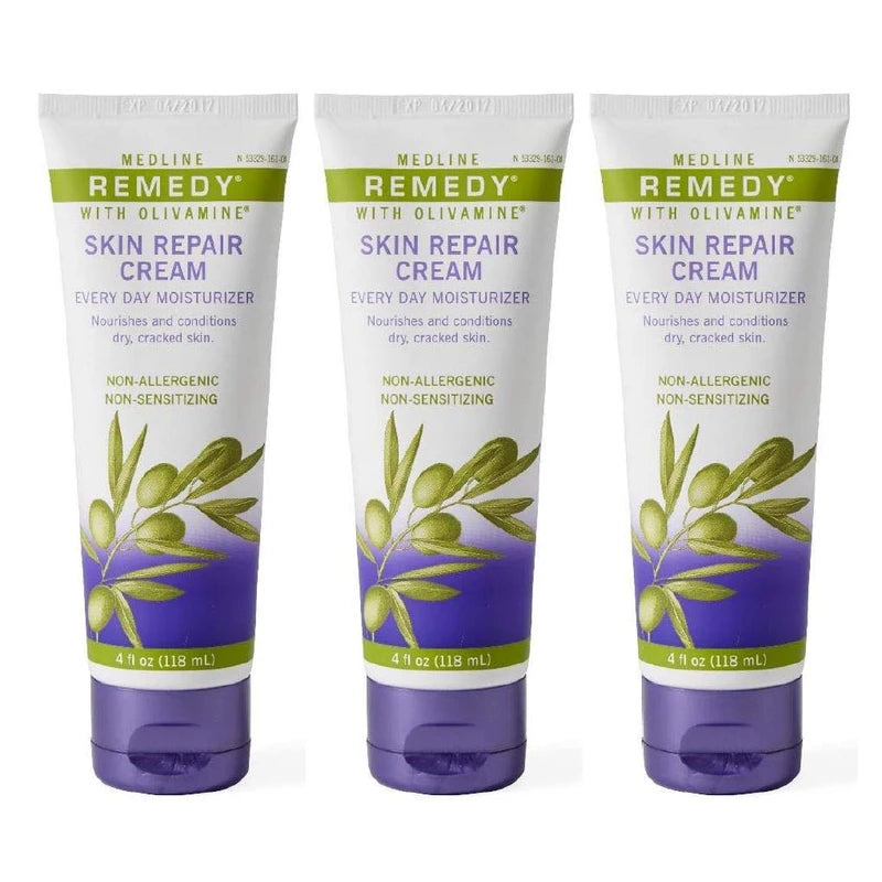 Medline Remedy Skin Repair Cream, 4 oz Tubes (3 Pack)