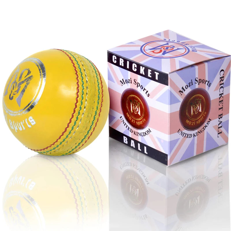 Indoor Leather Cricket Ball - Senior Standard Size Original Seams Machine Stitched Weight 114gm Cricket Balls (1)
