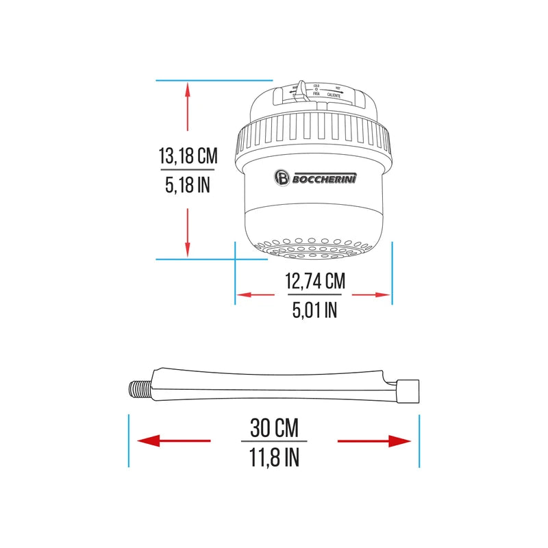 BOCCHERINI Electric Shower Water Heater For Bathroom 110V / 120V Ducha Electrica Para Agua Caliente Regadera Ducha Electrica/Instant Hot Water