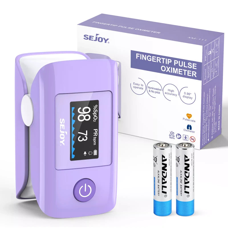 SEJOY Fingertip Pulse Oximeter Blood Oxygen Saturation Monitor Spo2 with Lanyard