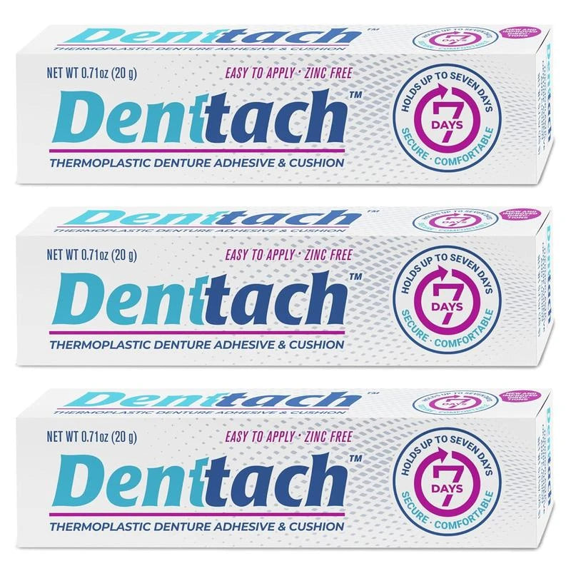 [HOT 2024 - COMBO 3 PACK] Denttach Thermoplastic Adhesive for hold of Dentures up to 7 Days without Glue with Updated Instructions - BLACK FRIDAY SALE 51% - Item Package Quantit: 1
