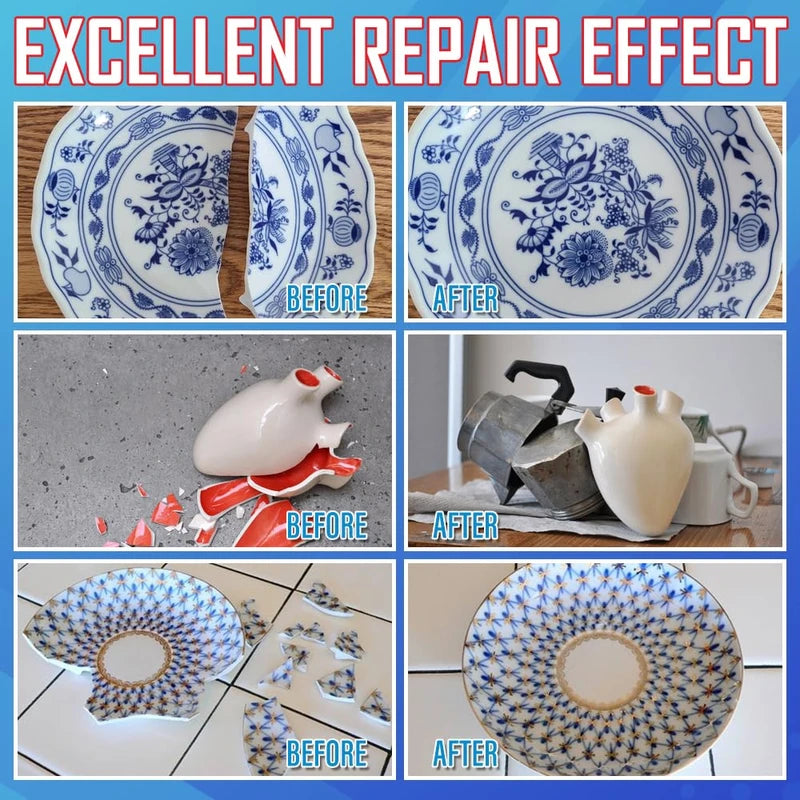 Ultimate Ceramic Glue, Proper for Ceramic & Porcelain，2 × 30g – Waterproof, High Temperature Resistant and Food Grade Material.