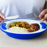 Ornamin Keep Warm Plate, Blue