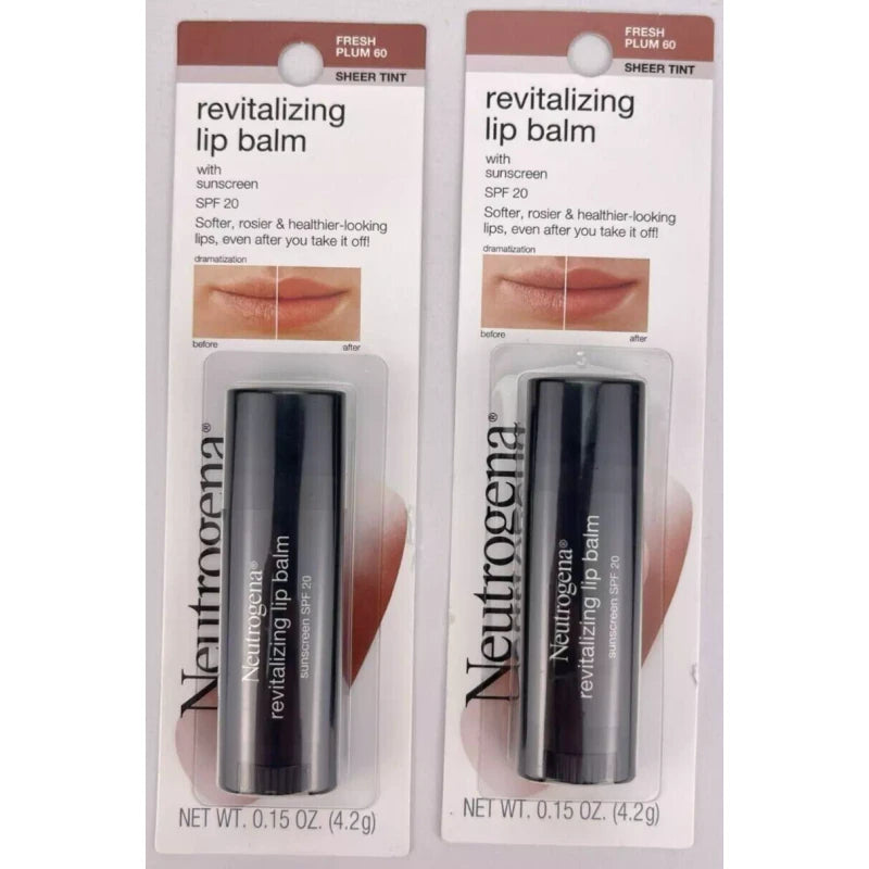 Neutrogena Revitalizing SPF 20 Lip Balm - #60 FRESH PLUM  🌟LOT OF 2 PACK NEW🌟