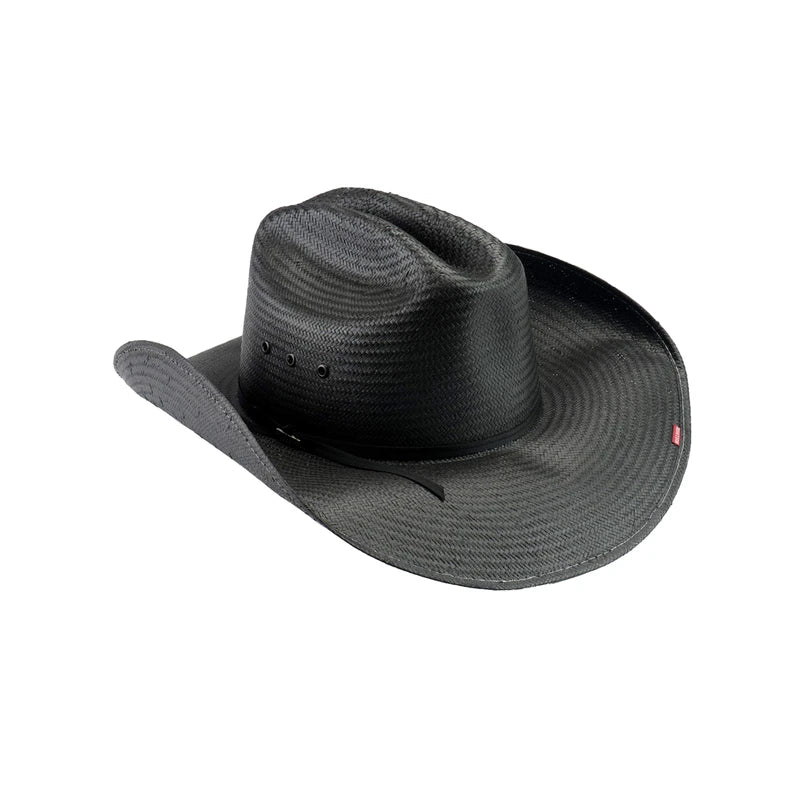 Bullhide Mc Graw - Shapeable Panama Straw Cowboy Hat (X-Large) Black