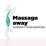 GUM Professional Clean Plus Flosser Picks, Promotes Healthier Gums, Comfort-Pick for Gentle Massage, Fresh Mint Flavour, Teal & White, 60 Flossers (1 Bag)