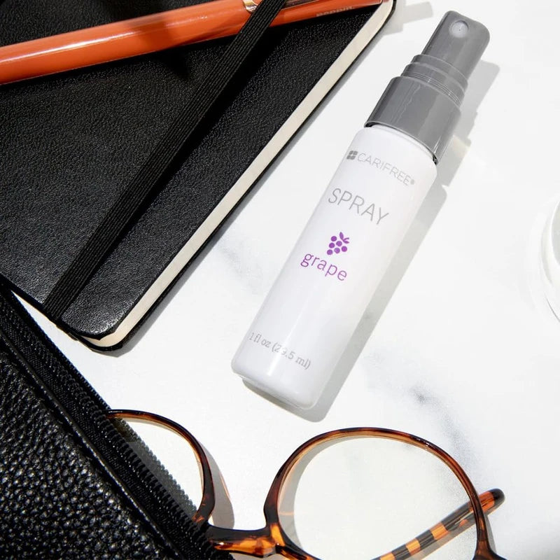 CariFree Oral Moisturizer Spray for Dental Hygiene (Grape) | Non-Staining and Fluoride-Free | Freshens Breath and Moistens Mouth| Recommended by Dentists for Oral Care